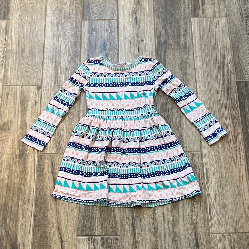 Cat & Jack Multicolor Patterned Kids Dress